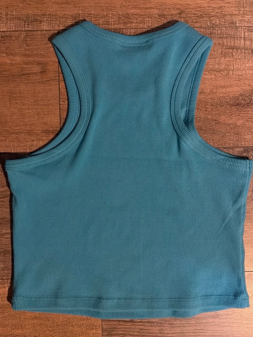 Lovedoem Ribbed Tank — Turquoise - Picture 3 of 3